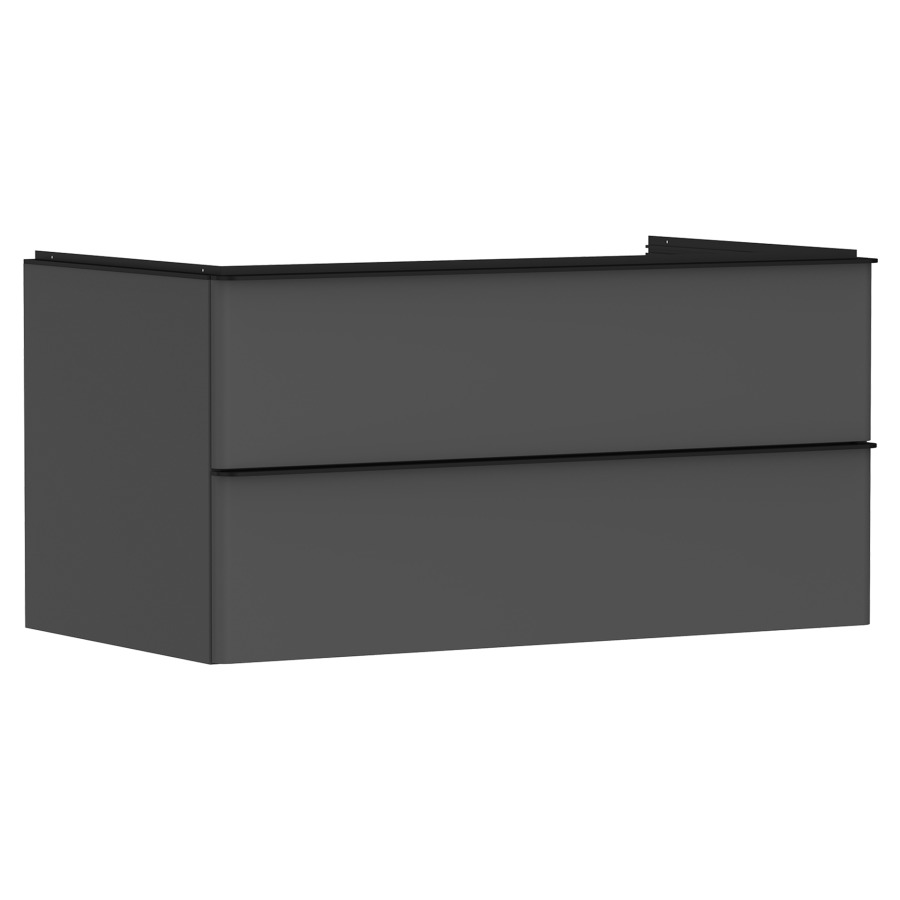 Élément inférieur XELU Q
98,0 x 48,5 x 55,0 cm
suspendu, élément à 2 tiroirs
avec matériel de fixation
pour recouvrement avec lavabo
à poser