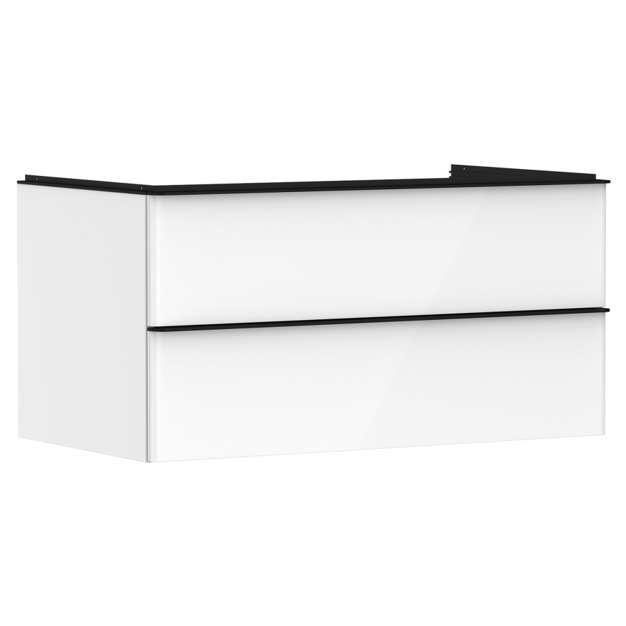 Élément inférieur XELU Q
98,0 x 48,5 x 55,0 cm
suspendu, élément à 2 tiroirs
avec matériel de fixation
pour recouvrement avec lavabo
à poser