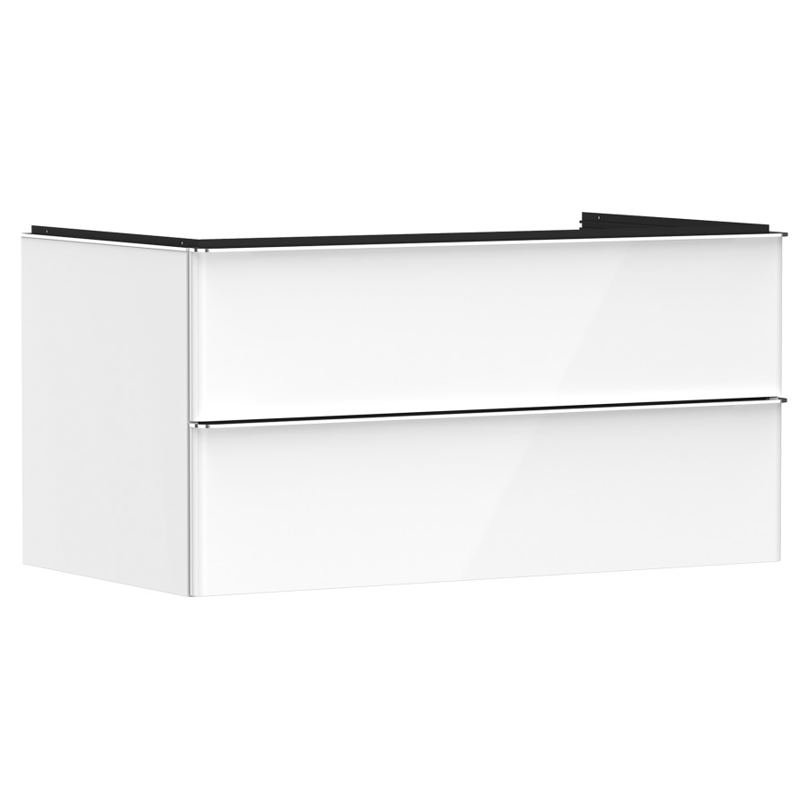 Élément inférieur XELU Q
98,0 x 48,5 x 55,0 cm
suspendu, élément à 2 tiroirs
avec matériel de fixation
pour recouvrement avec lavabo
à poser