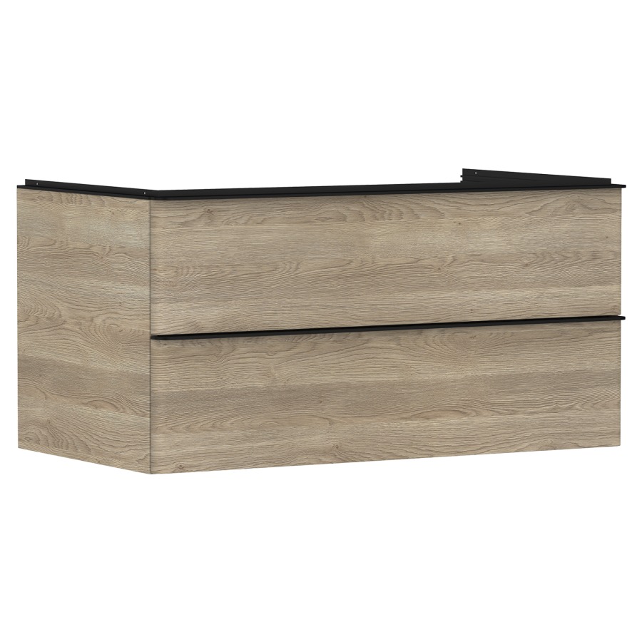Élément inférieur XELU Q
98,0 x 48,5 x 55,0 cm
suspendu, élément à 2 tiroirs
avec matériel de fixation
pour recouvrement avec lavabo
à poser