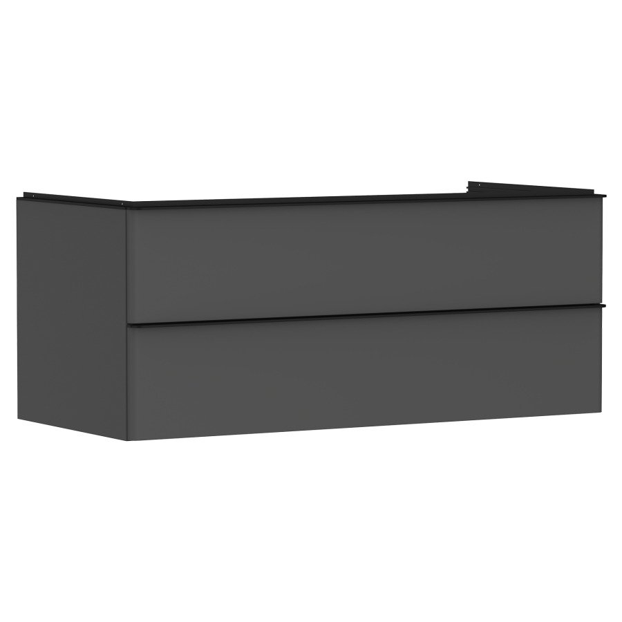 Élément inférieur XELU Q
118,0 x 48,5 x 55,0 cm
suspendu, élément à 2 tiroirs
avec matériel de fixation
pour recouvrement avec lavabo
à poser