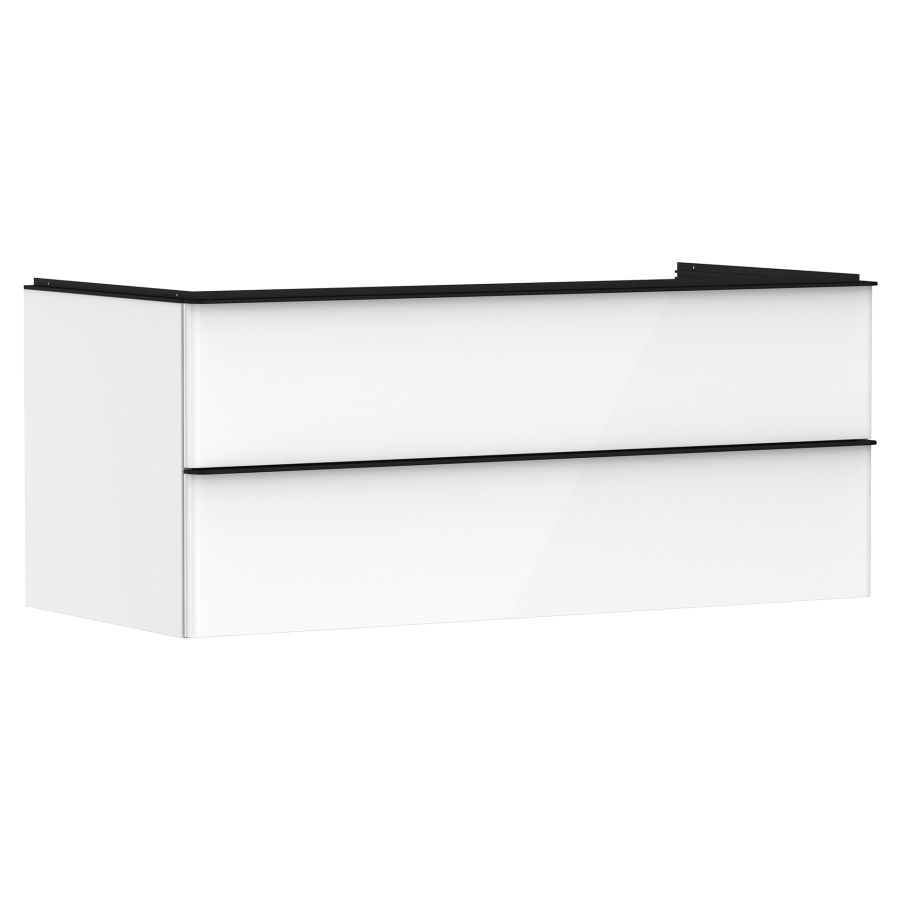 Élément inférieur XELU Q
118,0 x 48,5 x 55,0 cm
suspendu, élément à 2 tiroirs
avec matériel de fixation
pour recouvrement avec lavabo
à poser
