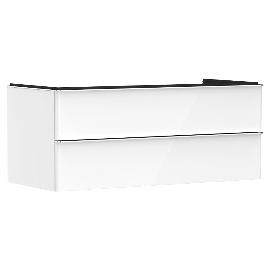Élément inférieur XELU Q
118,0 x 48,5 x 55,0 cm
suspendu, élément à 2 tiroirs
avec matériel de fixation
pour recouvrement avec lavabo
à poser