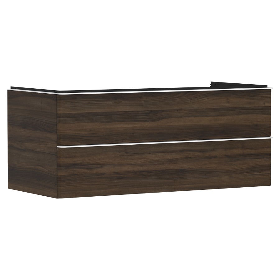 Élément inférieur XELU Q
118,0 x 48,5 x 55,0 cm
suspendu, élément à 2 tiroirs
avec matériel de fixation
pour recouvrement avec lavabo
à poser