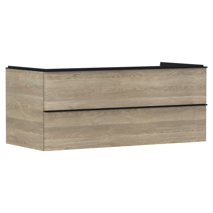 Élément inférieur XELU Q
118,0 x 48,5 x 55,0 cm
suspendu, élément à 2 tiroirs
avec matériel de fixation
pour recouvrement avec lavabo
à poser