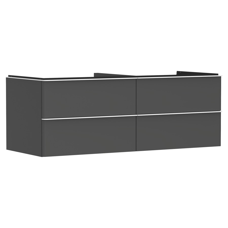 Élément inférieur XELU Q
136,0 x 48,5 x 55,0 cm
suspendu, 2 élémenst à chacune
2 tiroirs, avec matériel de
fixation, pour recouvrement
avec lavabo à poser