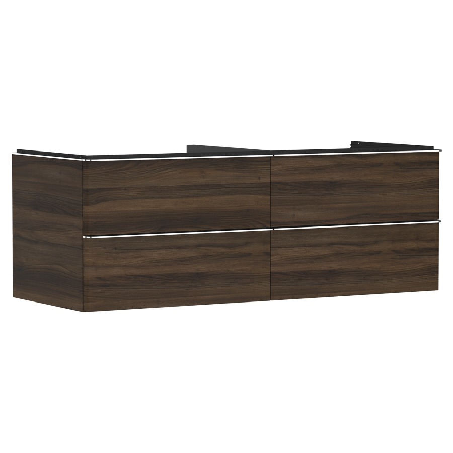Élément inférieur XELU Q
136,0 x 48,5 x 55,0 cm
suspendu, 2 élémenst à chacune
2 tiroirs, avec matériel de
fixation, pour recouvrement
avec lavabo à poser