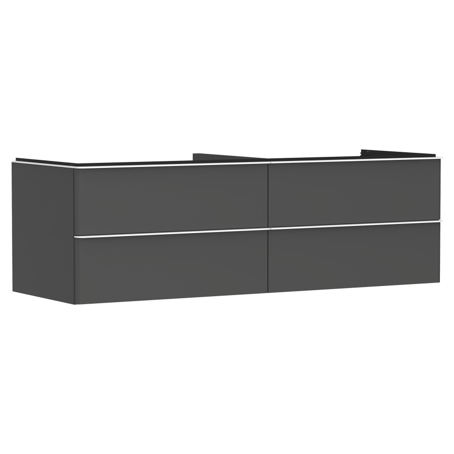 Élément inférieur XELU Q
156,0 x 48,5 x 55,0 cm
suspendu, 2 élémenst à chacune
2 tiroirs, avec matériel de
fixation, pour recouvrement
avec lavabo à poser