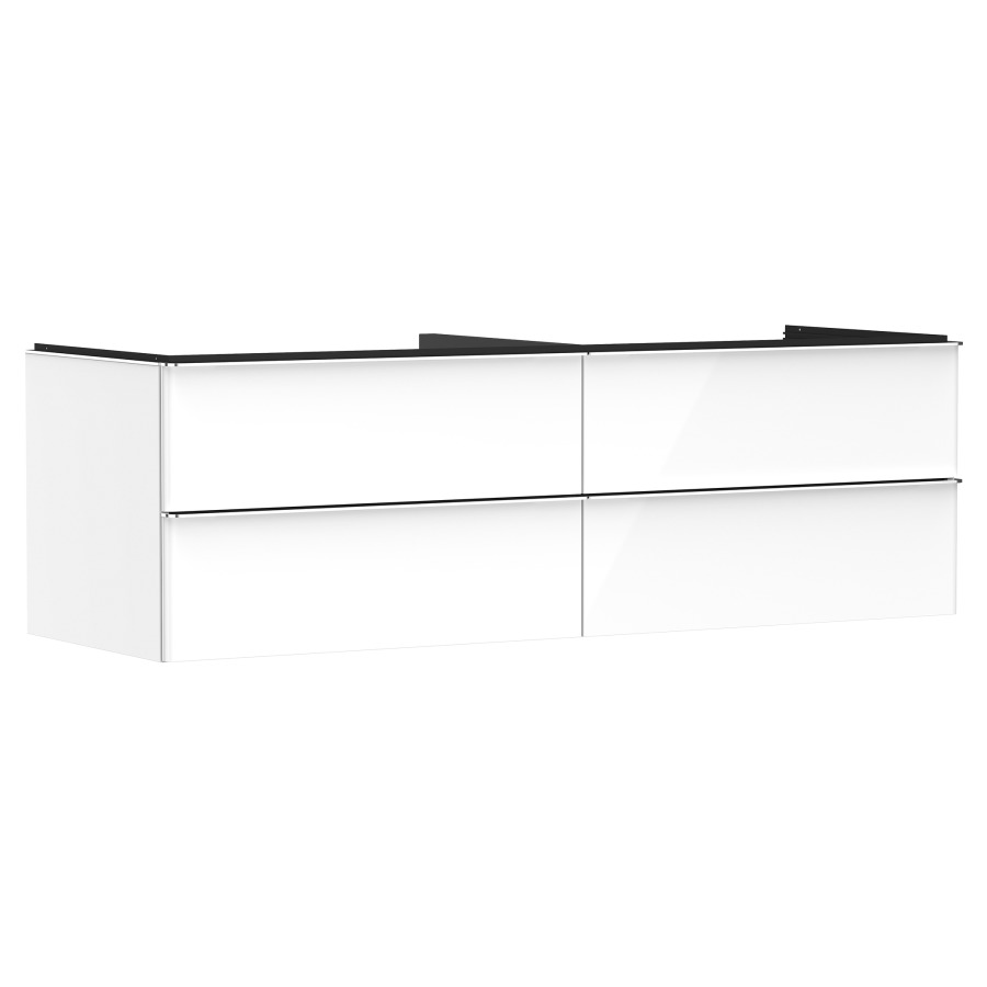 Élément inférieur XELU Q
156,0 x 48,5 x 55,0 cm
suspendu, 2 élémenst à chacune
2 tiroirs, avec matériel de
fixation, pour recouvrement
avec lavabo à poser