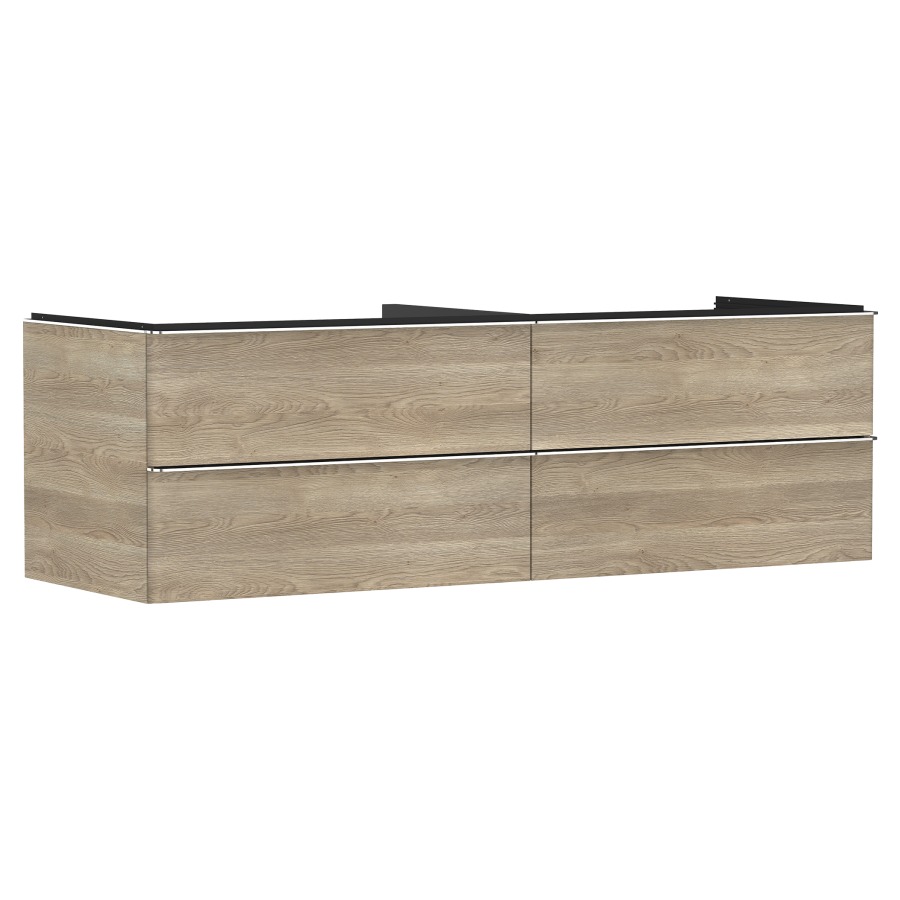 Élément inférieur XELU Q
156,0 x 48,5 x 55,0 cm
suspendu, 2 élémenst à chacune
2 tiroirs, avec matériel de
fixation, pour recouvrement
avec lavabo à poser