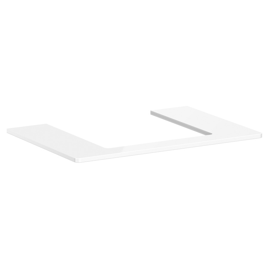 Table de lavabo XELU Q
78,0 x 1,6 x 55,0 cm
siphon gain de place inclus
pour lavabo à poser 234 321