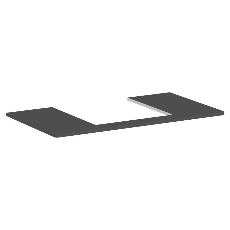 Table de lavabo XELU Q
98,0 x 1,6 x 55,0 cm
siphon gain de place inclus
pour lavabo à poser 234 321