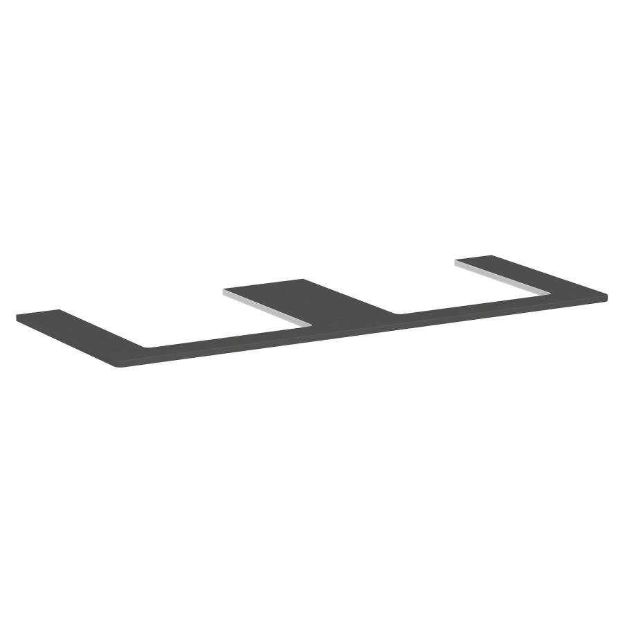 Table de lavabo XELU Q
136,0 x 1,6 x 55,0 cm
2 découpes
siphon gain de place inclus
pour lavabo à poser 234 321
