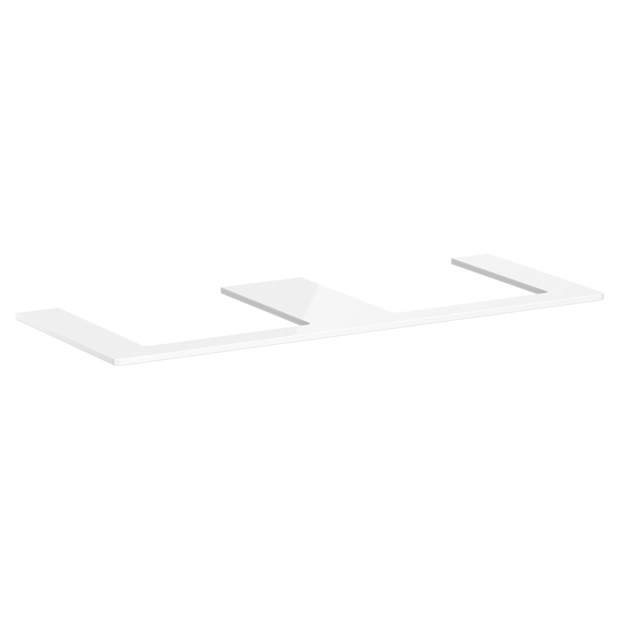 Table de lavabo XELU Q
136,0 x 1,6 x 55,0 cm
2 découpes
siphon gain de place inclus
pour lavabo à poser 234 321