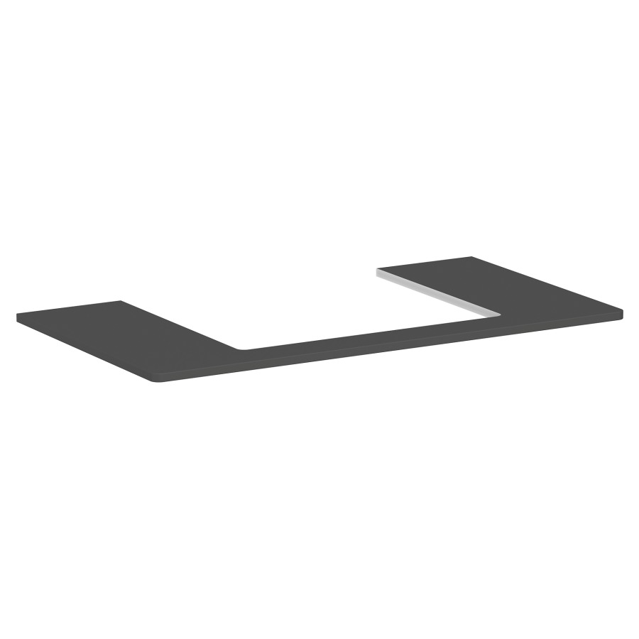 Table de lavabo XELU Q
98,0 x 1,6 x 55,0 cm
siphon gain de place inclus
pour lavabo à poser 234 323
