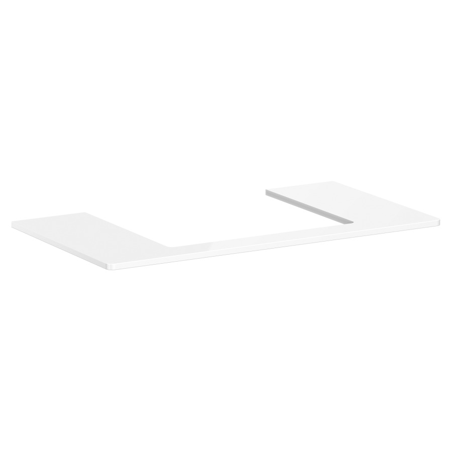 Table de lavabo XELU Q
98,0 x 1,6 x 55,0 cm
siphon gain de place inclus
pour lavabo à poser 234 323
