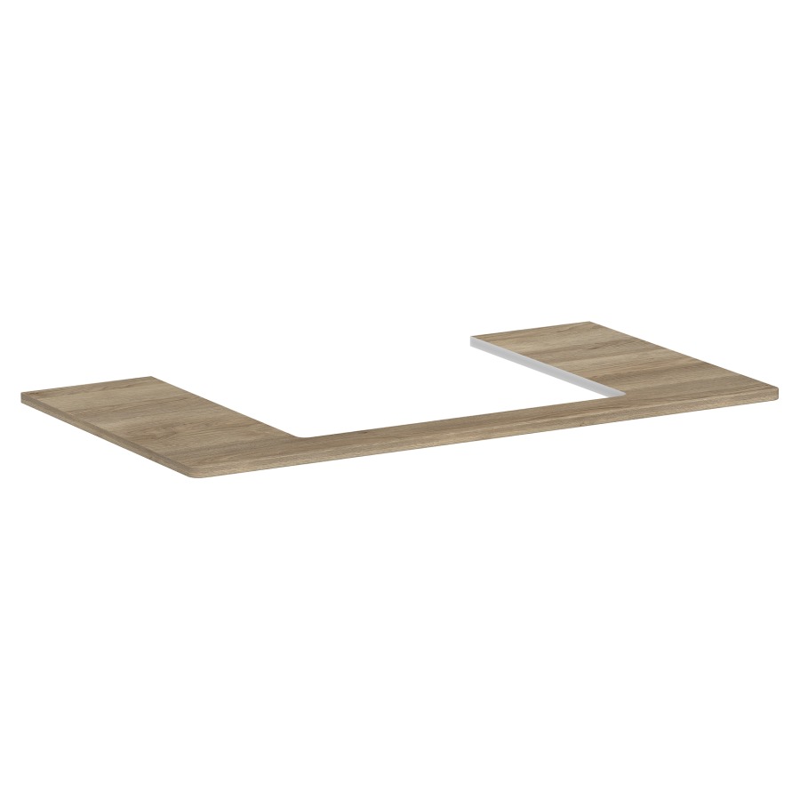Table de lavabo XELU Q
98,0 x 1,6 x 55,0 cm
siphon gain de place inclus
pour lavabo à poser 234 323