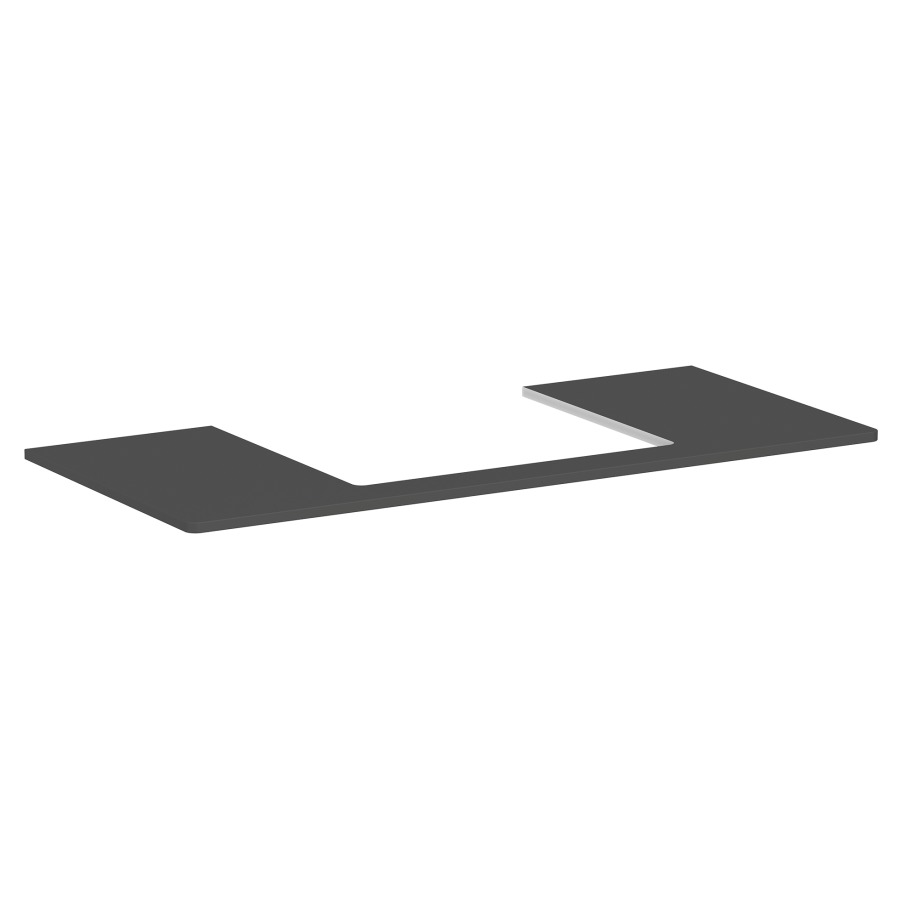 Table de lavabo XELU Q
118,0 x 1,6 x 55,0 cm
siphon gain de place inclus
pour lavabo à poser 234 323