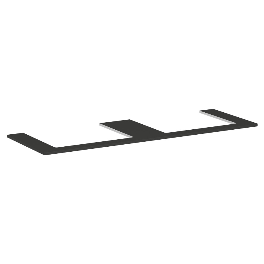 Table de lavabo XELU Q
156,0 x 1,6 x 55,0 cm
2 découpes
siphon gain de place inclus
pour lavabo à poser 234 323