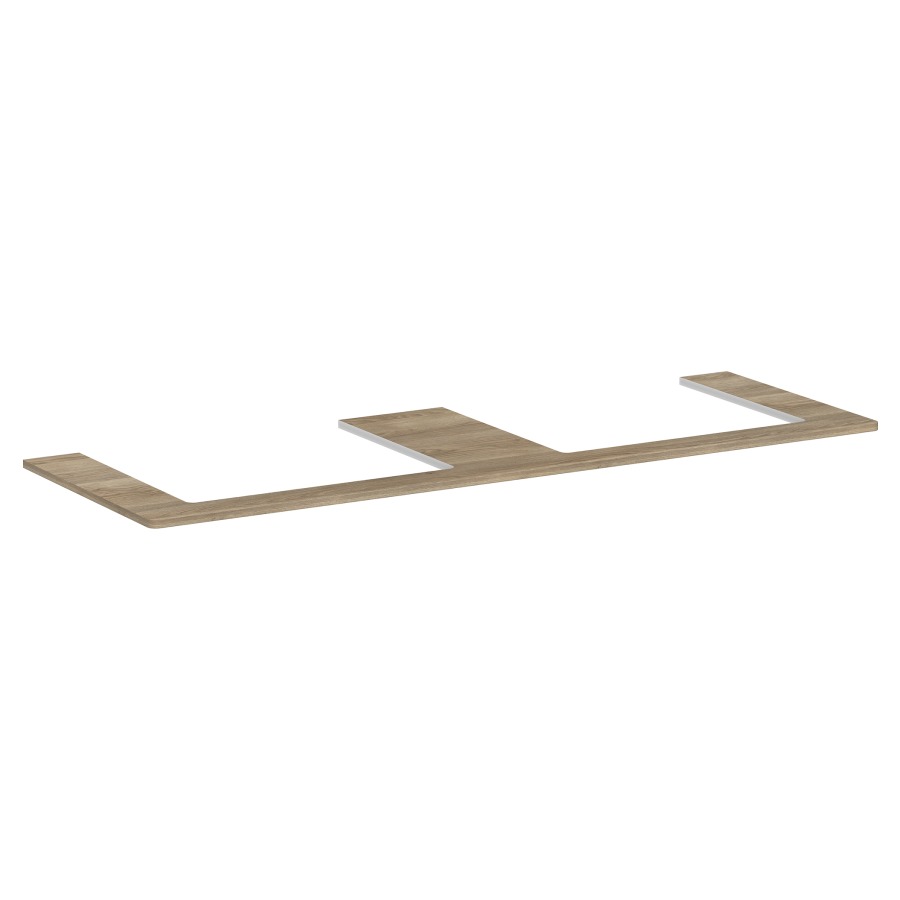 Table de lavabo XELU Q
156,0 x 1,6 x 55,0 cm
2 découpes
siphon gain de place inclus
pour lavabo à poser 234 323