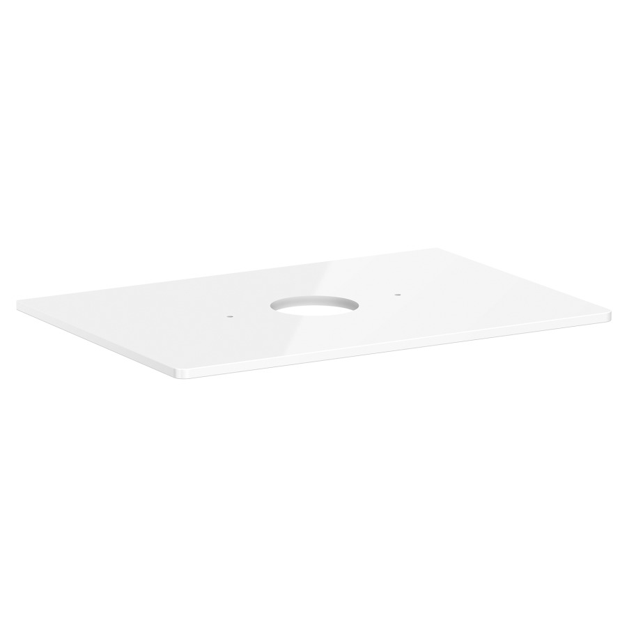 Table de lavabo XELU Q
78,0 x 1,6 x 55,0 cm
siphon gain de place inclus
pour lavabo à poser