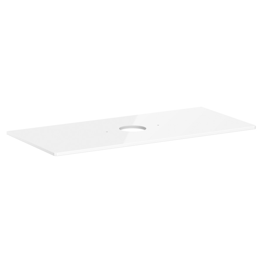 Table de lavabo XELU Q
118,0 x 1,6 x 55,0 cm
siphon gain de place inclus
pour lavabo à poser