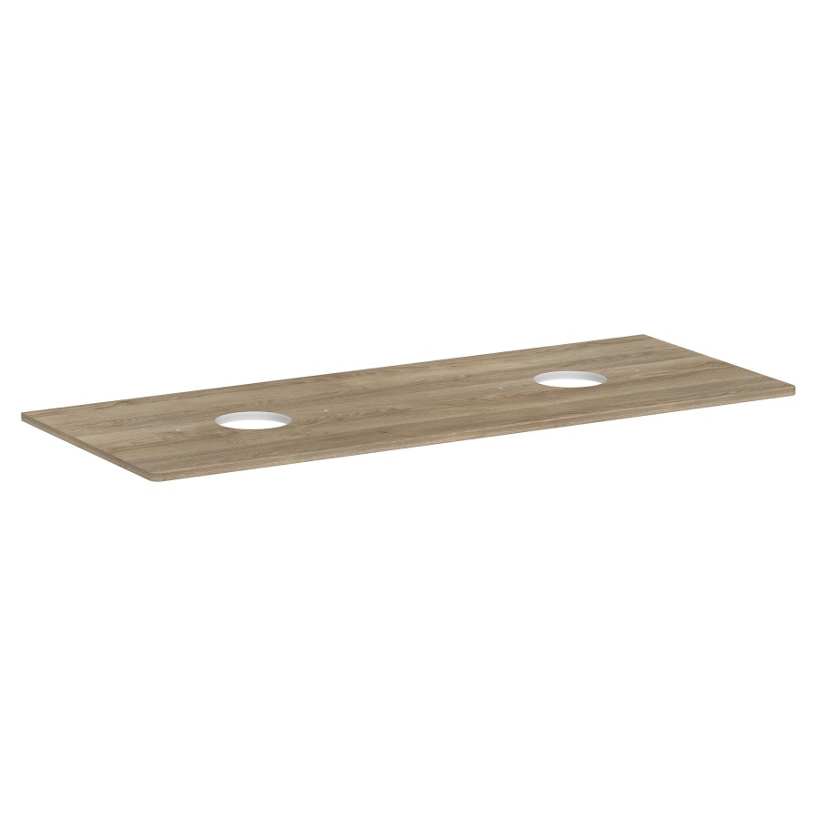 Table de lavabo XELU Q
136,0 x 1,6 x 55,0 cm
2 découpes
siphon gain de place inclus
pour lavabo à poser