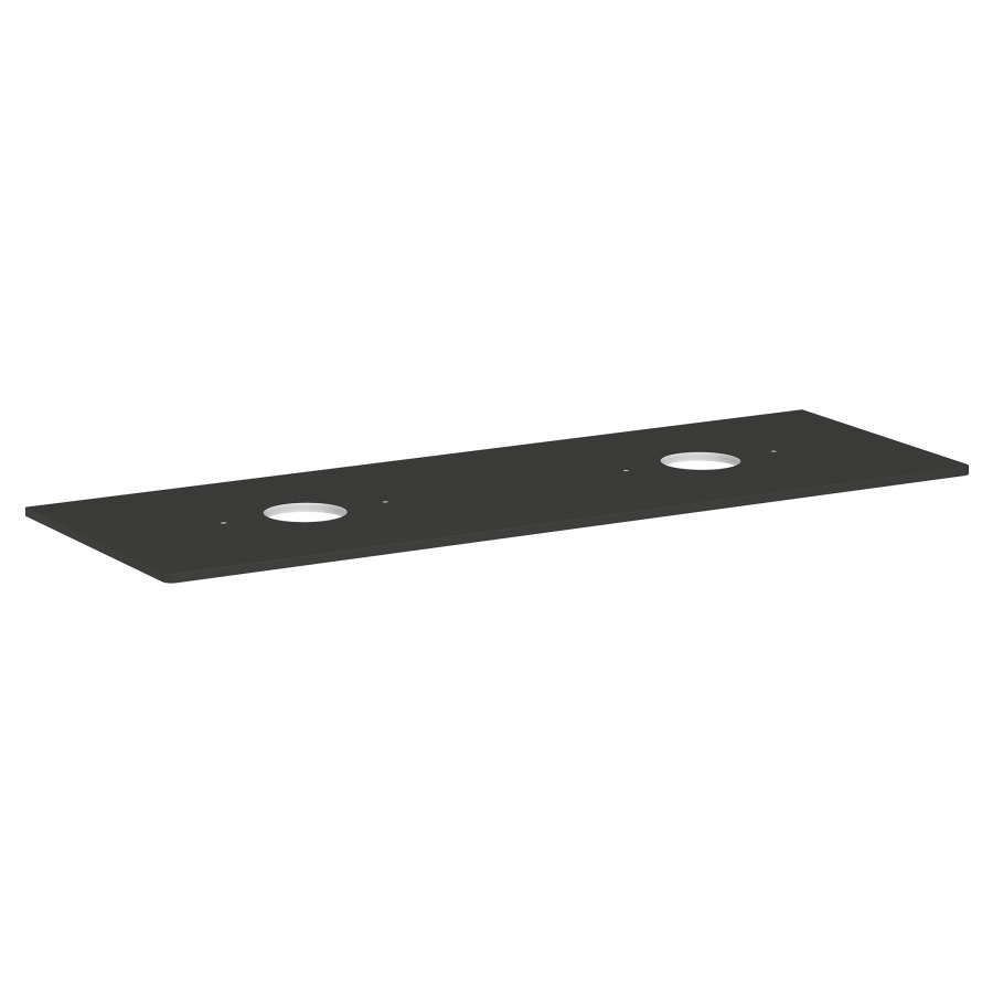 Table de lavabo XELU Q
156,0 x 1,6 x 55,0 cm
2 découpes
siphon gain de place inclus
pour lavabo à poser