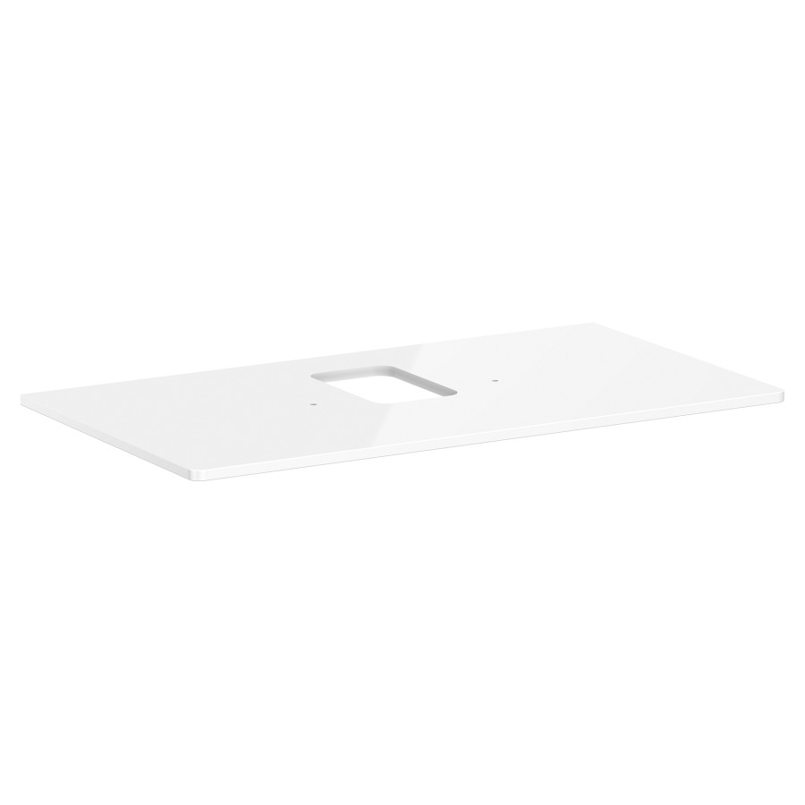 Table de lavabo XELU Q
98,0 x 1,6 x 55,0 cm
siphon gain de place inclus
pour lavabo à poser
