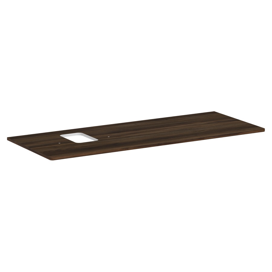 Table de lavabo XELU Q
136,0 x 1,6 x 55,0 cm
découpe à gauche
siphon gain de place inclus
pour lavabo à poser