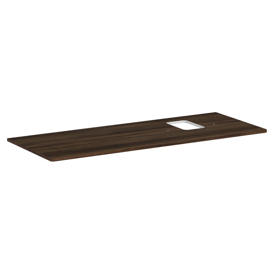 Table de lavabo XELU Q
136,0 x 1,6 x 55,0 cm
découpe à droite
siphon gain de place inclus
pour lavabo à poser