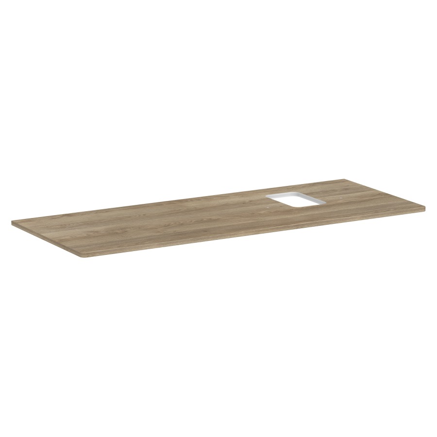Table de lavabo XELU Q
136,0 x 1,6 x 55,0 cm
découpe à droite
siphon gain de place inclus
pour lavabo à poser