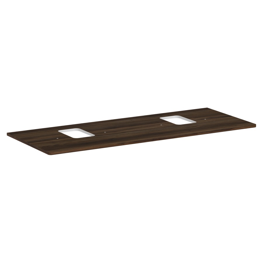 Table de lavabo XELU Q
136,0 x 1,6 x 55,0 cm
2 découpes
siphon gain de place inclus
pour lavabo à poser