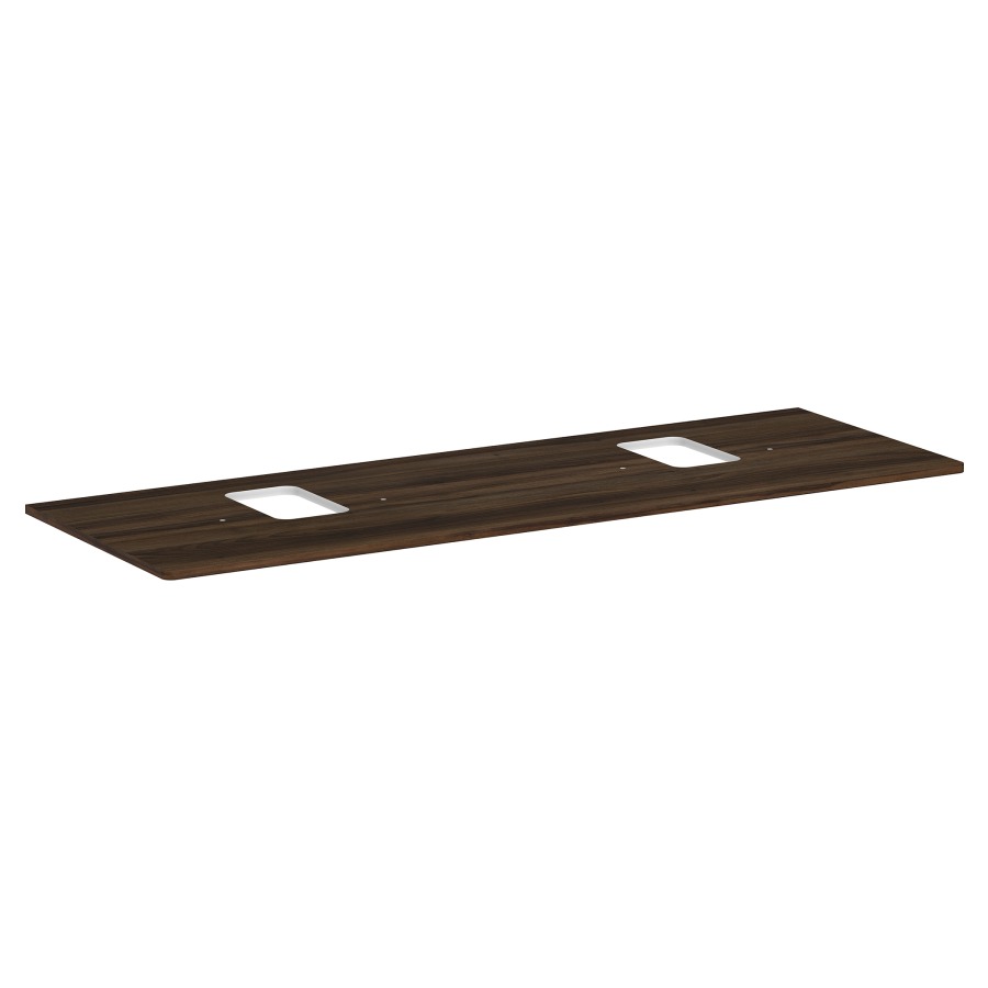 Table de lavabo XELU Q
156,0 x 1,6 x 55,0 cm
2 découpes
siphon gain de place inclus
pour lavabo à poser