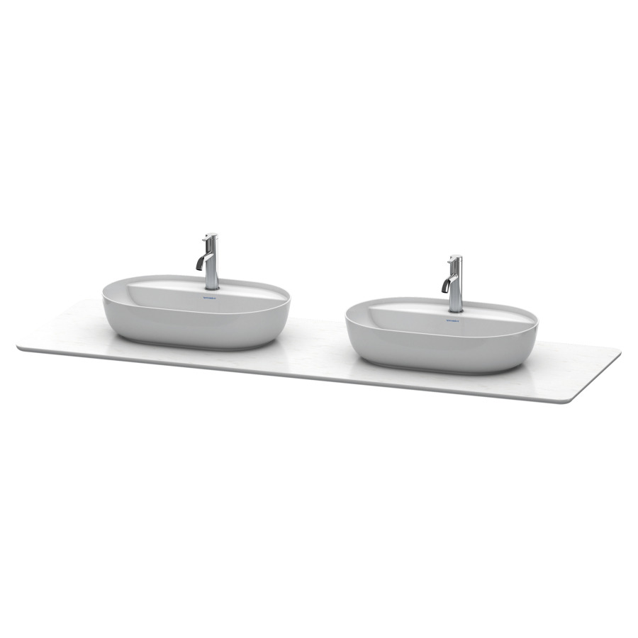 Table de lavabo LUV
178,3 x 2,5 x 59,5 cm
pierre de quartz
pour 2 lavabos à poser