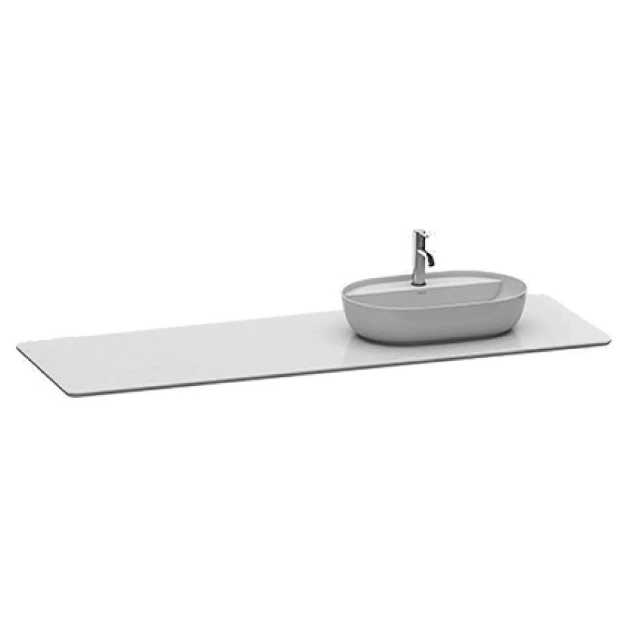 Console LUV
178,3 x 2,5 x 59,5 cm
pierre de quarz, pour 1 lavabo
à droite