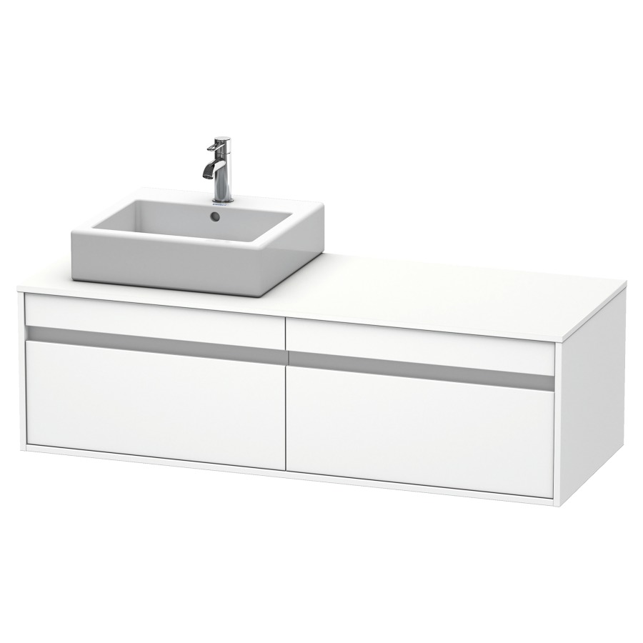 Élément inférieur KETHO
140,0 x 55,0 x 42,6 cm
2 éléments à chacun 1 tiroir
pour lavabo à poser gauche