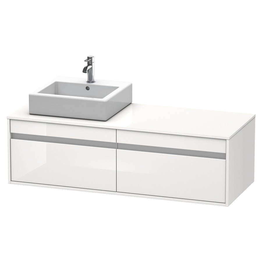 Élément inférieur KETHO
140,0 x 55,0 x 42,6 cm
2 éléments à chacun 1 tiroir
pour lavabo à poser gauche