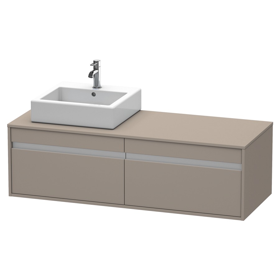Élément inférieur KETHO
140,0 x 55,0 x 42,6 cm
2 éléments à chacun 1 tiroir
pour lavabo à poser gauche