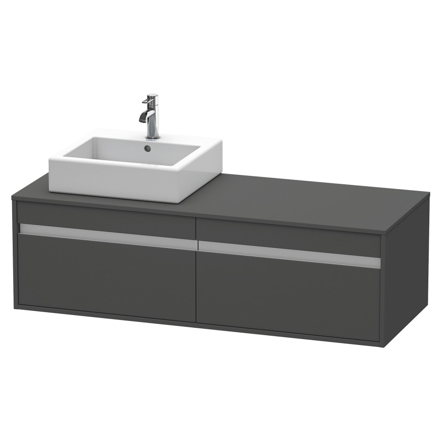Élément inférieur KETHO
140,0 x 55,0 x 42,6 cm
2 éléments à chacun 1 tiroir
pour lavabo à poser gauche