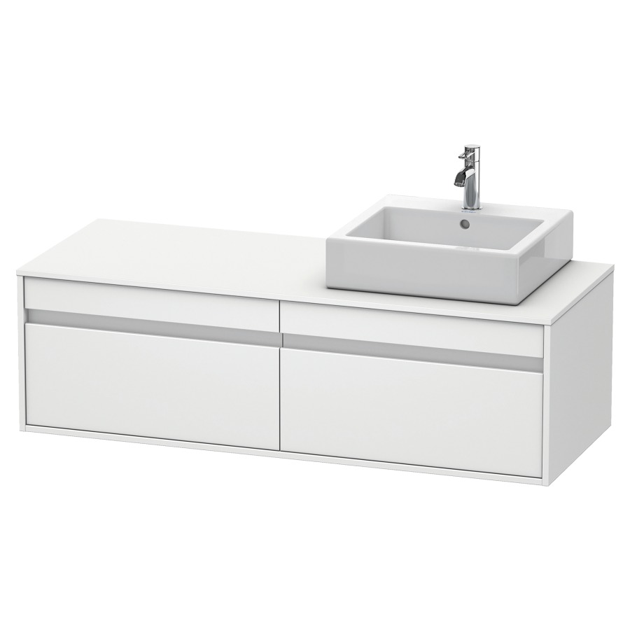 Élément inférieur KETHO
140,0 x 55,0 x 42,6 cm
2 éléments à chacun 1 tiroir
pour lavabo à poser droite