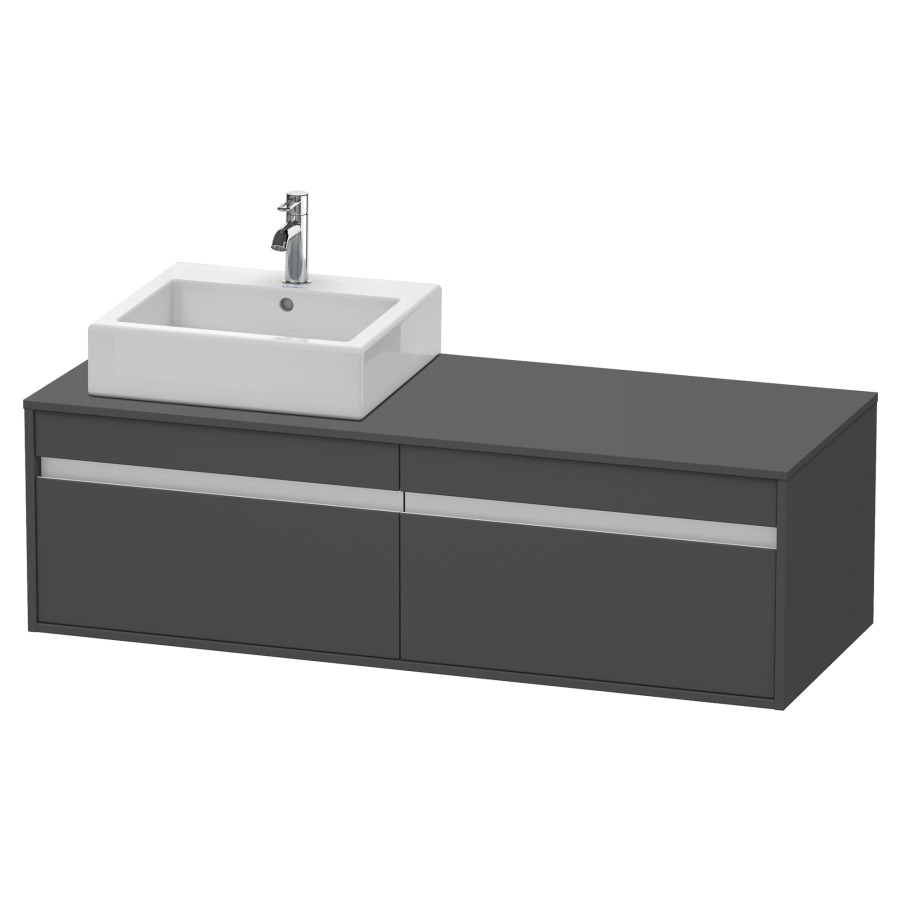 Élément inférieur KETHO
140,0 x 55,0 x 42,6 cm
2 éléments à chacun 1 tiroir
pour lavabo à poser droite