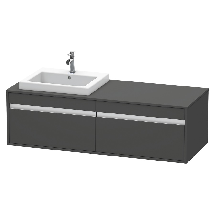 Élément inférieur KETHO
140,0 x 55,0 x 42,6 cm
2 éléments à chacun 1 tiroir
pour lavabo à encastrer gauche