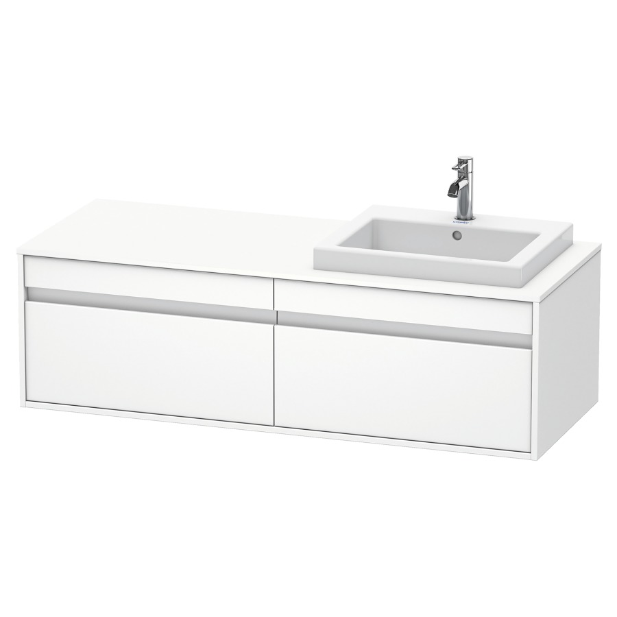Élément inférieur KETHO
140,0 x 55,0 x 42,6 cm
2 éléments à chacun 1 tiroir
pour lavabo à encastrer droite