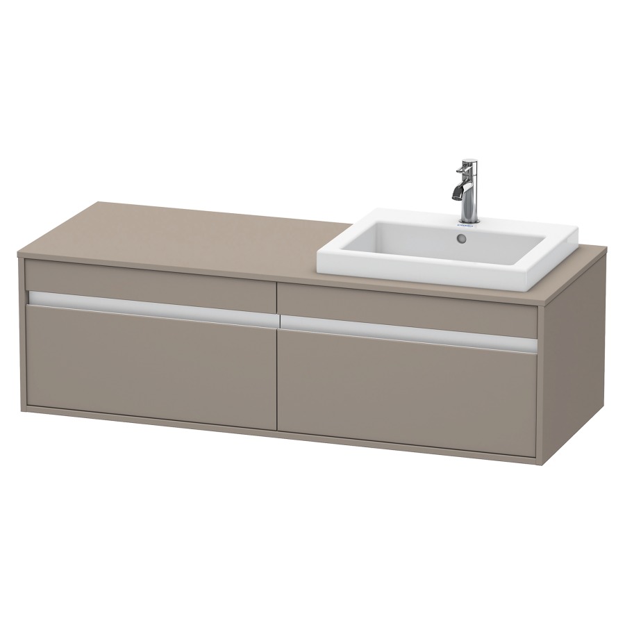 Élément inférieur KETHO
140,0 x 55,0 x 42,6 cm
2 éléments à chacun 1 tiroir
pour lavabo à encastrer droite