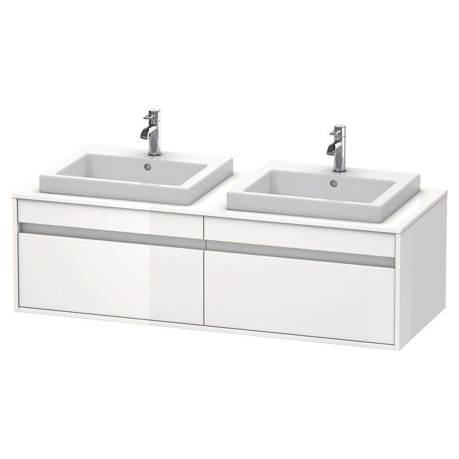 Élément inférieur KETHO
140,0 x 55,0 x 42,6 cm
2 éléments à chacun 1 tiroir
pour 2 lavabos à encastrer