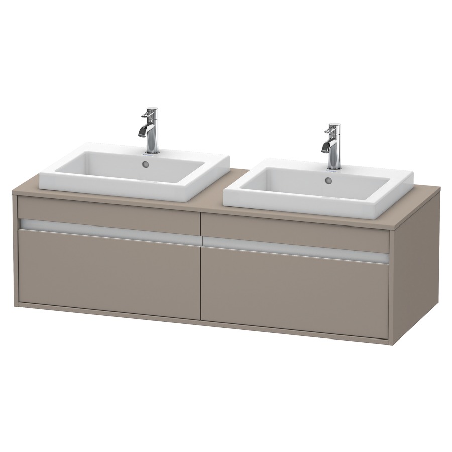 Élément inférieur KETHO
140,0 x 55,0 x 42,6 cm
2 éléments à chacun 1 tiroir
pour 2 lavabos à encastrer