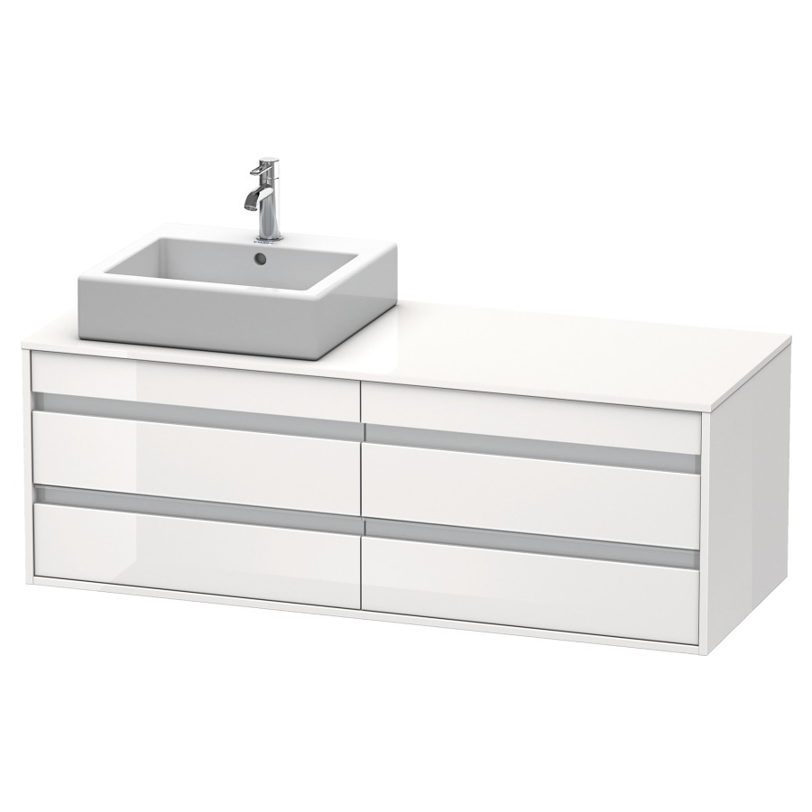 Élément inférieur KETHO
140,0 x 55,0 x 49,6 cm
2 éléments à 2 tiroirs
pour lavabo à poser gauche