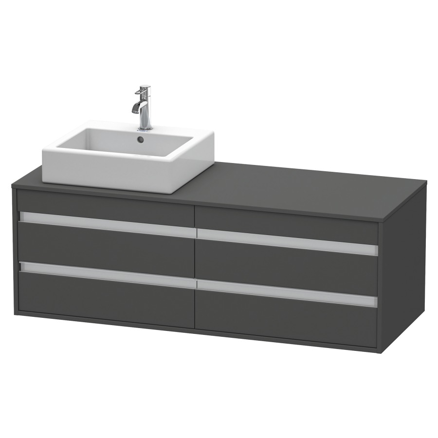Élément inférieur KETHO
140,0 x 55,0 x 49,6 cm
2 éléments à 2 tiroirs
pour lavabo à poser gauche