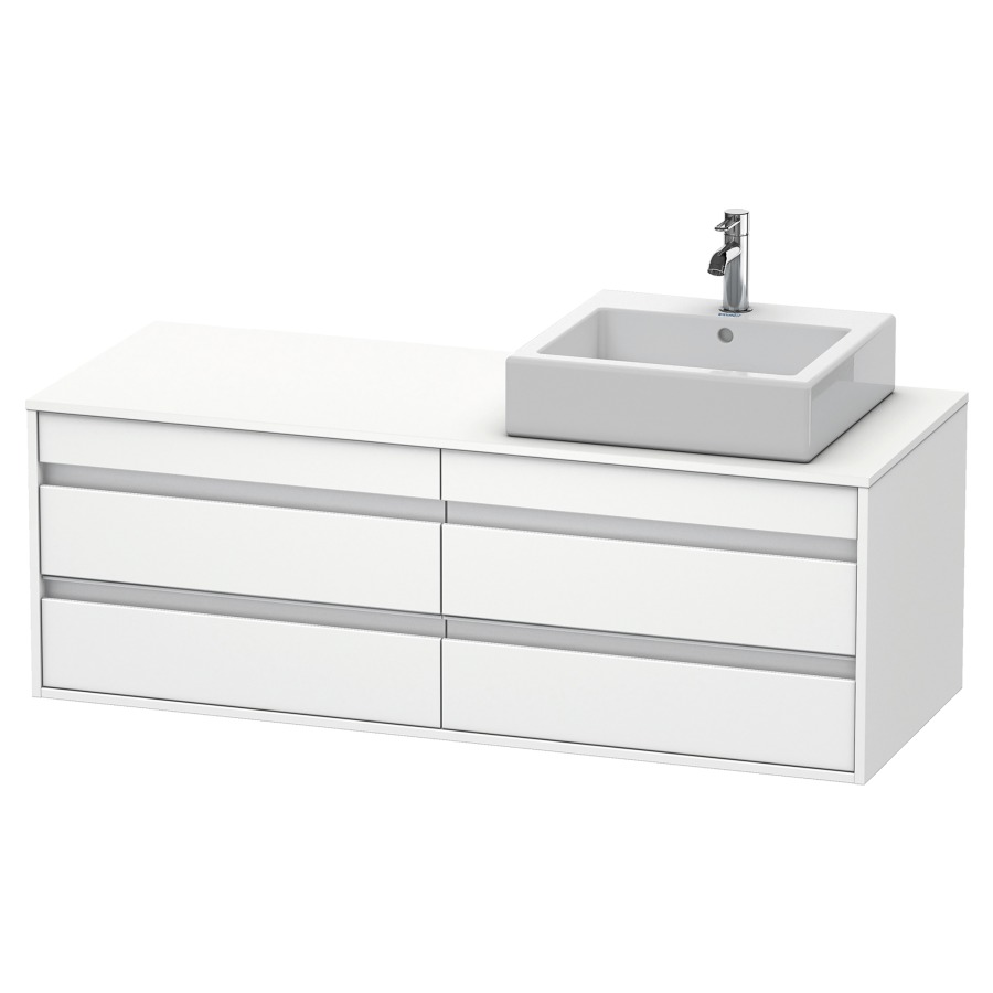 Élément inférieur KETHO
140,0 x 55,0 x 49,6 cm
2 éléments à 2 tiroirs
pour lavabo à poser droite